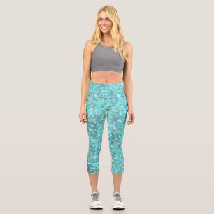 Leggings Capri Motif turquoise