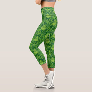 Leggings Capri Motif vert orné du Grinch