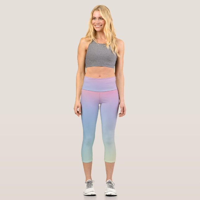 Leggings Capri Motif Vintage Pastel Gradient (Recto)