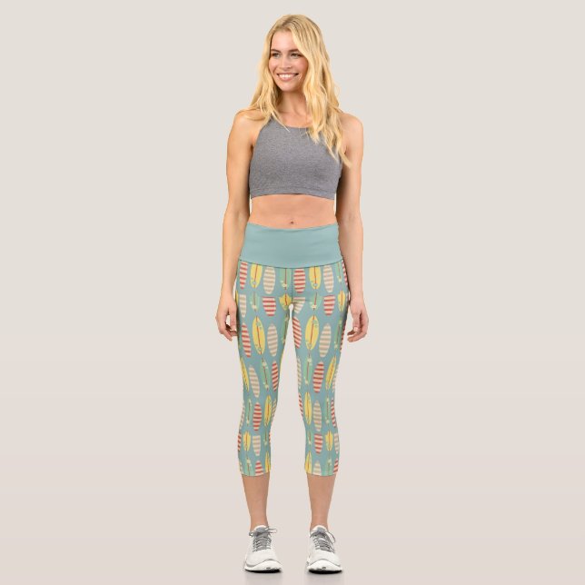 Leggings Capri Motif vintage Surboards (Recto)
