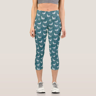 Leggings Capri Mouettes Oiseaux marins