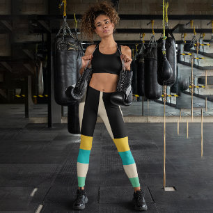 Leggings Capri Multicolore à bande