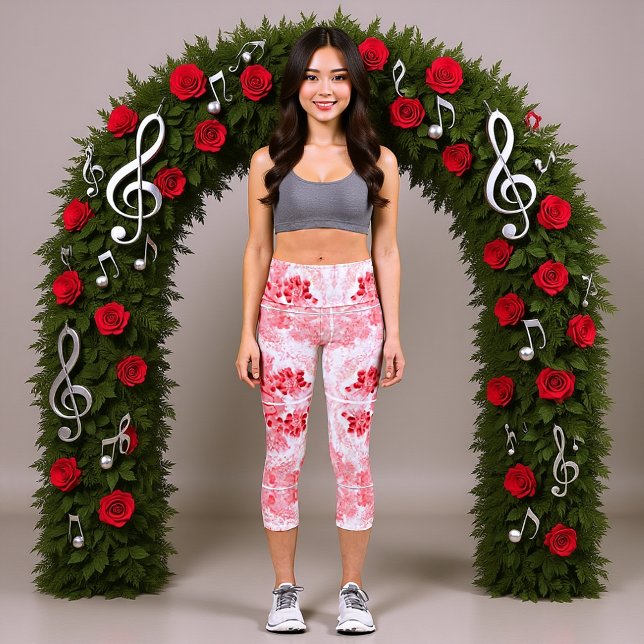 Leggings Capri Murmures écarlates (Créateur téléchargé)