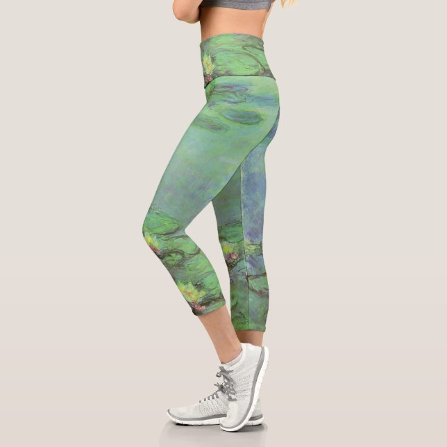 Leggings Capri Nénuphars de Claude Monet, Impressionnisme Vintage (Gauche)