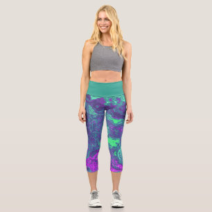 Leggings Capri Néon marbré