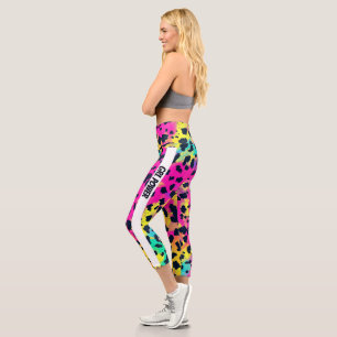 Leggings Capri Neon rose animal GRL puissance