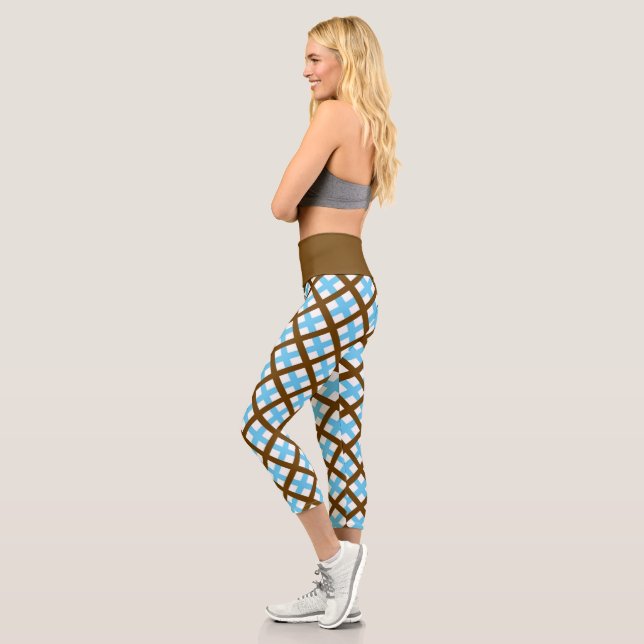 Leggings Capri Neoplaid Sur La Glace De Mocha (Gauche)