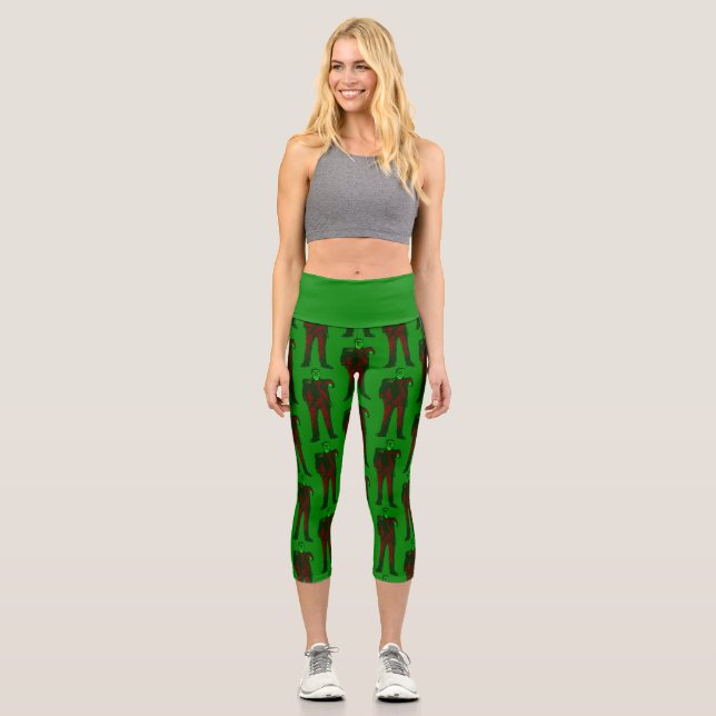 Leggings Capri Noël affreux fêtes frankenstein spookmas (Recto)