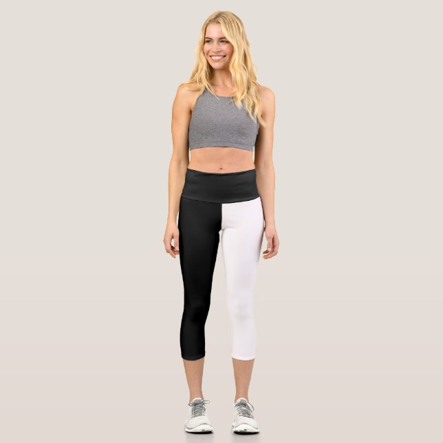 Leggings Capri Noir et blanc (Recto)