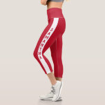Leggings Capri Nom personnalisé minimaliste Bande blanche<br><div class="desc">Cette conception peut être personnalisée en choisissant l'option personnaliser pour ajouter du texte ou apporter d'autres modifications. Si ce produit a la possibilité de transférer la conception à un autre article, s'il vous plaît assurez-vous d'ajuster la conception pour s'adapter si nécessaire. Contactez-moi à colorflowcreations@gmail.com si vous souhaitez avoir cette conception...</div>