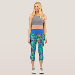 Leggings Capri Nouveau motif de coquille de Paua Abalone de Zeala
