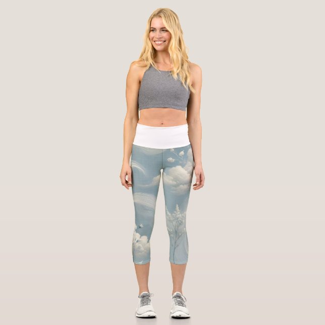 Leggings Capri Nuages éthérés (Recto)