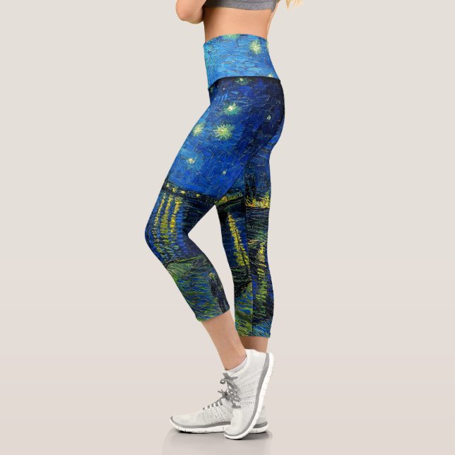 Leggings Capri Nuit étoilée sur le Rhône par Vincent Van Gogh (Gauche)