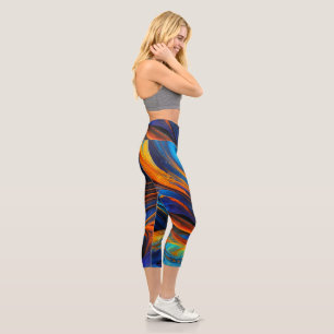 Leggings Capri Ocean Lava "Astralswirl"