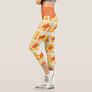 Leggings Capri Oh, les endroits où tu iras   Motif de texte orang