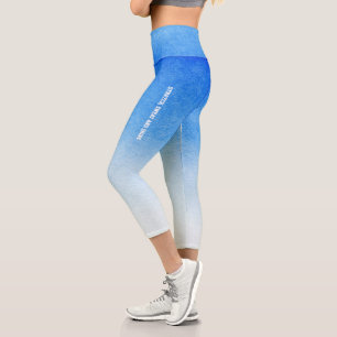 Leggings Capri Ombre Bleu et blanc Plonger dans des teintes oniri