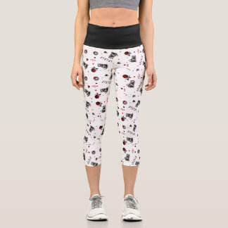 Leggings Capri Opossum de Noël Trashy qui mâche un Ornement en Ve