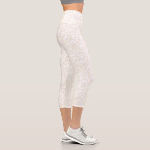 Leggings Capri Or Abstrait sur pattes blanches