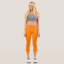 Leggings Capri Orange