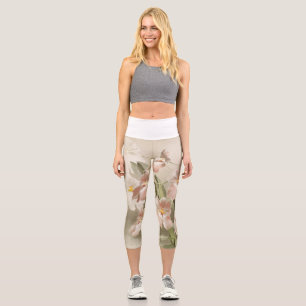 Leggings Capri Orchidées Fleur Vintage vieille illustration