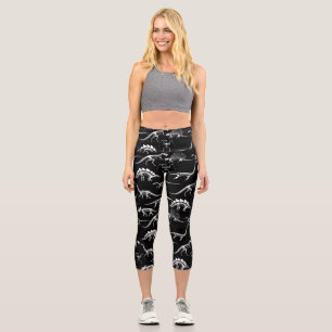 Leggings Capri paléontologie halloween fossiles de dinosaures