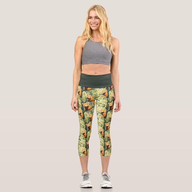 Leggings Capri Panda rouge (Recto)