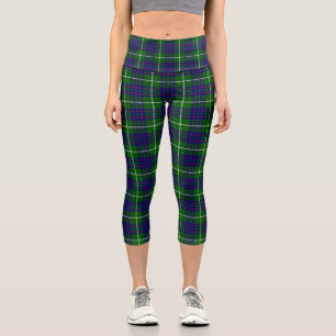 Leggings Capri Panier bleu vert tartan MacIntyre