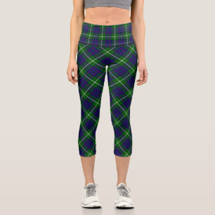 Leggings Capri Panier bleu vert tartan MacIntyre