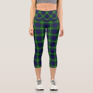 Leggings Capri Panier bleu vert tartan MacIntyre