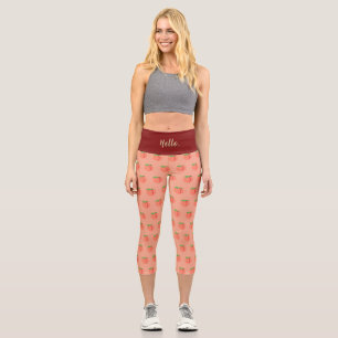 LEGGINGS CAPRI PANIERS DE CAPRI À HAUTE PORTÉE "GEORGIA PEACH"