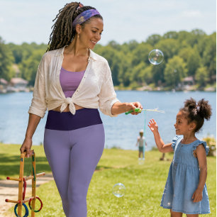 Leggings Capri Pantalon capri « PLUM PURRFRCT » à taille haute pe