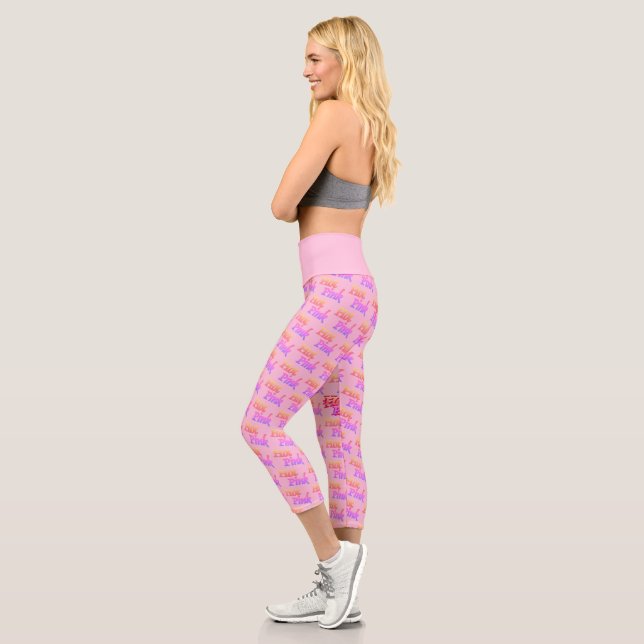 Leggings Capri Pantalon capri rose chaud (Gauche)