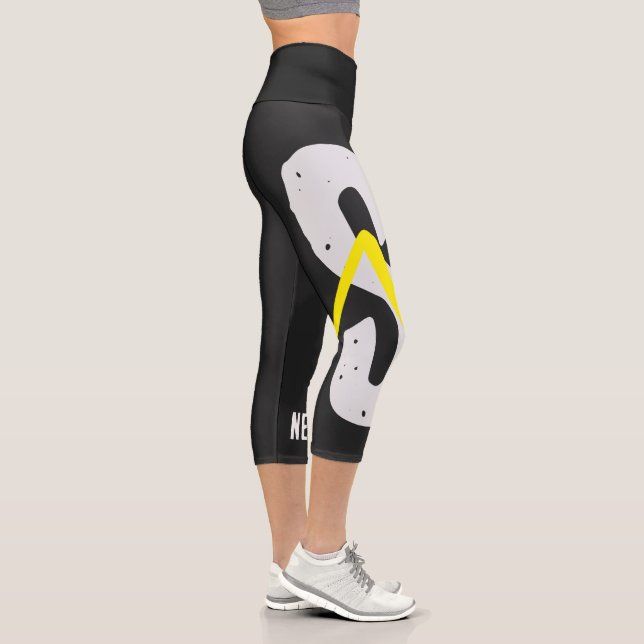 Leggings Capri Pantalon capri taille haute, énergie positive (Droite)