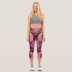 Leggings Capri Pantalon Capri Taille Haute Imprimé Léopard Aquare