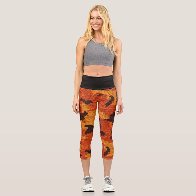 Leggings Capri Pantalon Capri Yoga Imprimé Vibre (Recto)