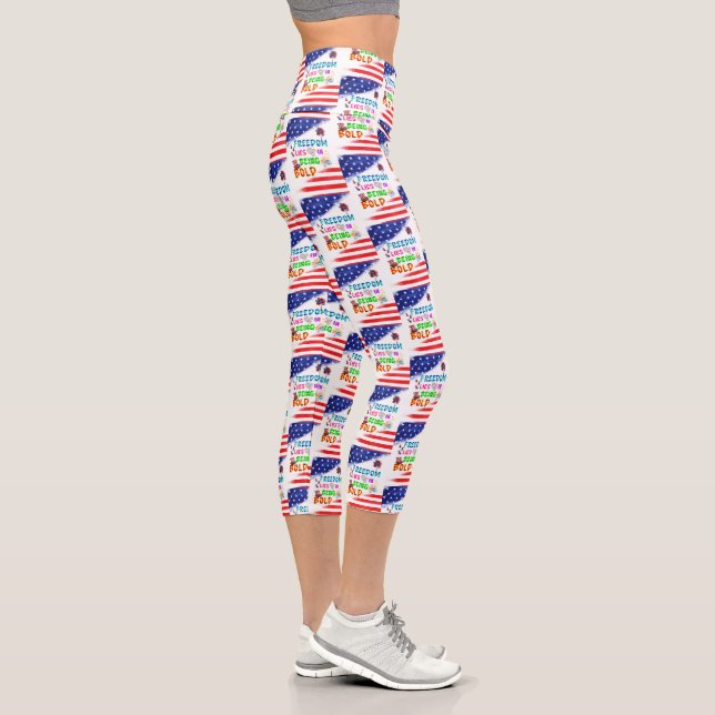 Leggings Capri Pantalon de la liberté réside dans l'audace (Droite)