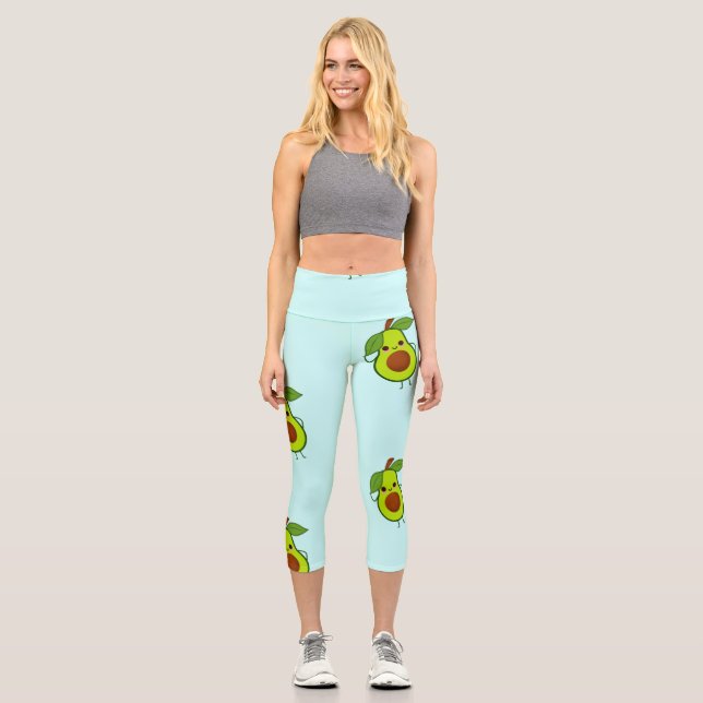 Leggings Capri Pantalon de yoga capri Avocado (Recto)