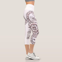 pantalon floral henné