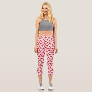 Leggings Capri Papillon aquarelle fantaisiste et motif cerise