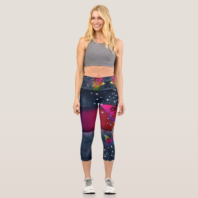 Leggings Capri Papillons des Rainbows (Recto)