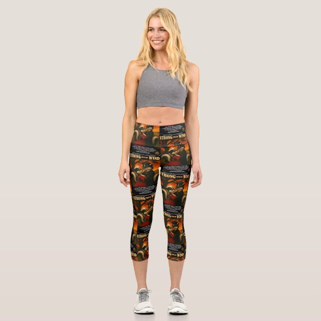 Leggings Capri Parodie de film Fort avec le Vent (Recto)