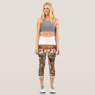 Leggings Capri Parra Road — Fille à vélo, route côtière emblémati