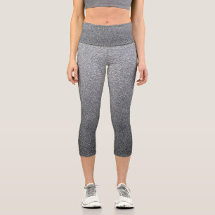 Leggings Capri Parties scintillant de Gradient Argent Capri Leggi