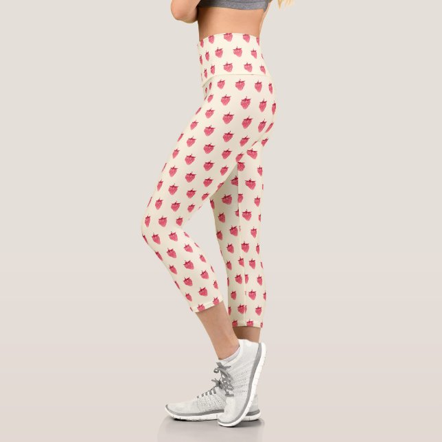 Leggings Capri Parties scintillant rose mignonne (Gauche)
