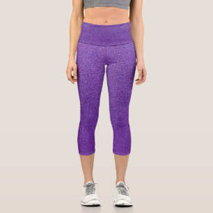 Leggings Capri Parties scintillant violette, Étincelle, Arrière -