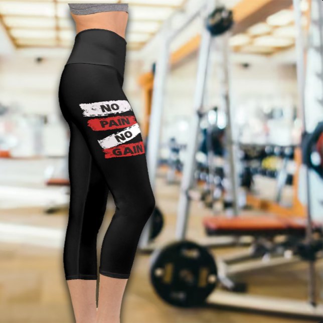 Leggings Capri Pas de douleur, pas de gain Exercice pour femmes (Créateur téléchargé)
