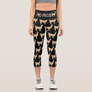 Leggings Capri Pas de Prob Llama Champagne parties scintillant d'