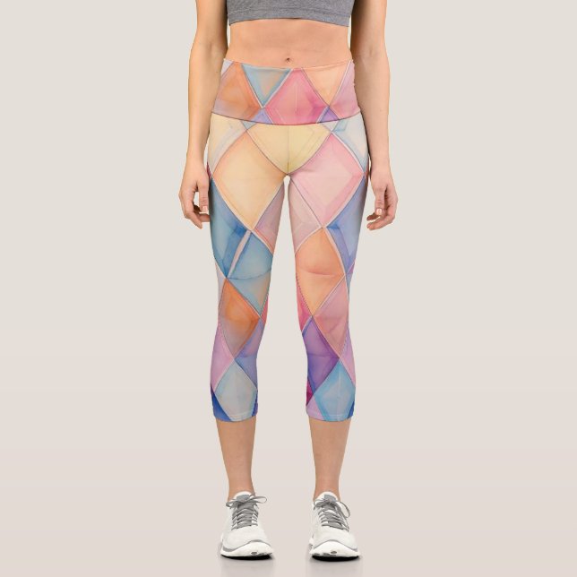 Leggings Capri Pastel Prism Capris Taille Haute (Recto)