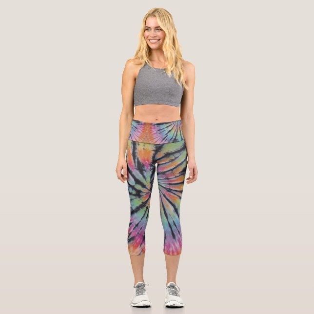 Leggings Capri Pastel Tie Dye Swirl (Recto)