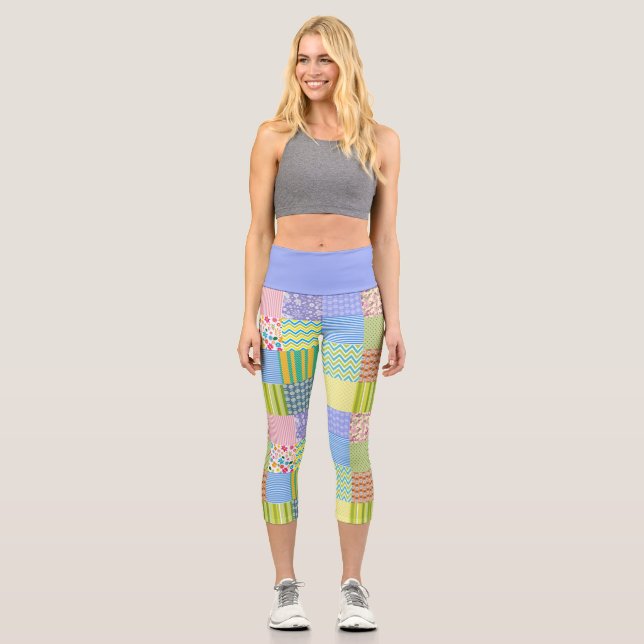 Leggings Capri Patchwork Pastel (Recto)